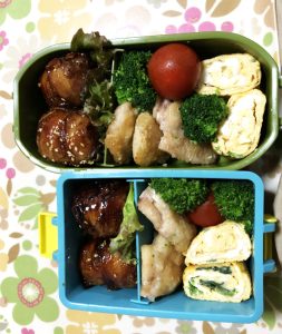 肉巻きおにぎりのお弁当