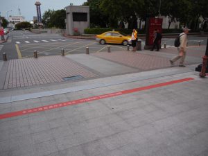 禁煙エリアとの境界線