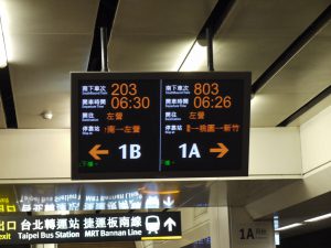 ホームの案内板