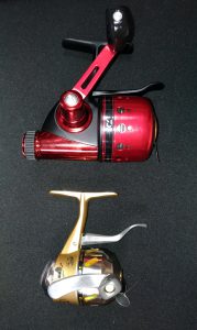 アンダースピンキャストリールとタイニーライト トリガースピンリール