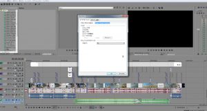 ビデオ編集ソフトの画面