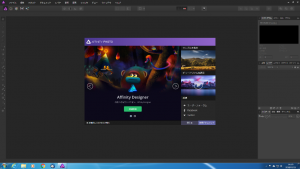 Affinity Photoの初期画面