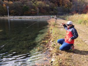 ルアーで大型を掛けたH氏