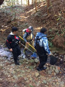 魚類生態調査の様子①