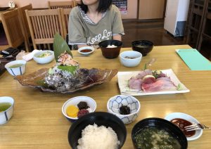 サザエと地魚の刺身定食