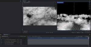 移動する雲海シーンを作成中