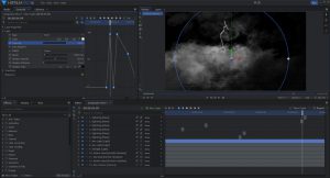 雷が発生するシーンを作成中