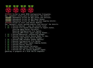 OpenMediaVaultの起動画面