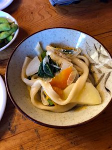 猫舌の私は汁なしほうとう