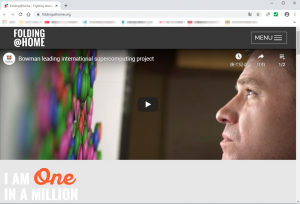 分散コンピューティングの Folding@home のホームページ