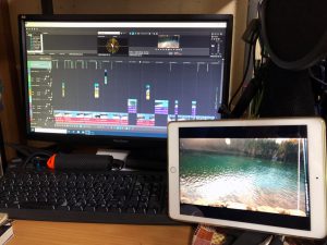プレビュー画面はサブモニタ