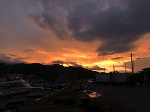 雨上がりのキレイな夕焼け