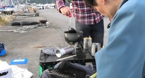 ガスで３度目の湯沸かし
