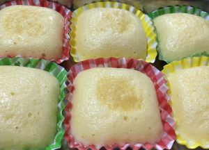 初めて作った 蒸しパン