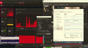 動画編集ソフト を使いながら書くハードの使用率をモニタリングした