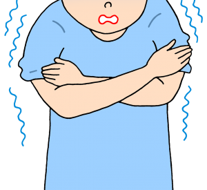 悪寒に襲われる