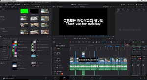 DaVinci Resolve 17の編集画面