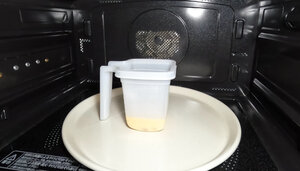 レンジで30秒加熱する