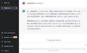 ChatGPTのチャット画面
