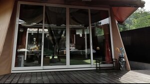 テント入口の段差全体像