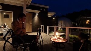 焚き火を楽しむ