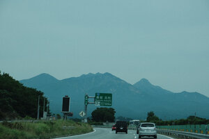 道中の八ヶ岳連峰
