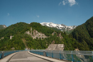 黒部ダムからの立山の勇姿