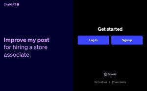 ChatGPTのログイン画面