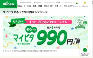 mineoでau回線を選びました