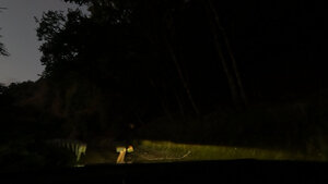 後輩を叩き起こし落石除去