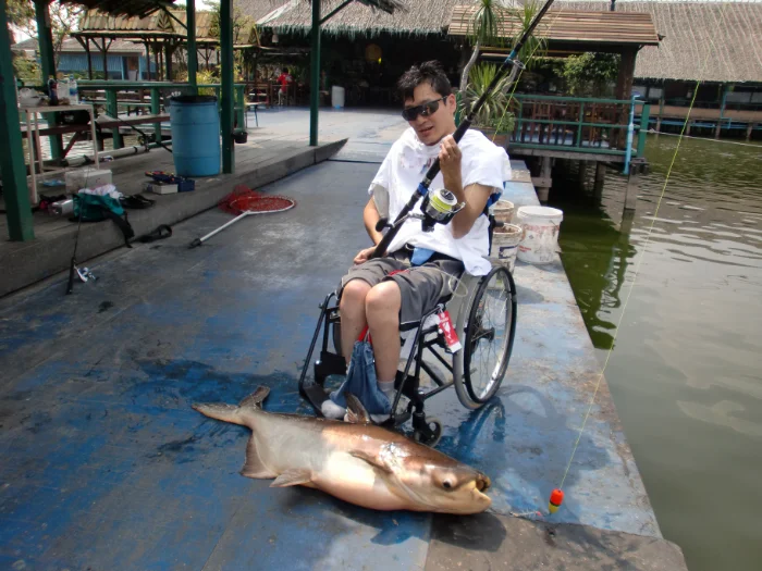 タイのブンサムランにてメコンオオナマズ